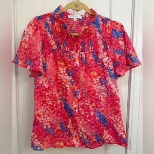 Sugarlips Red and Blue Floral Blouse